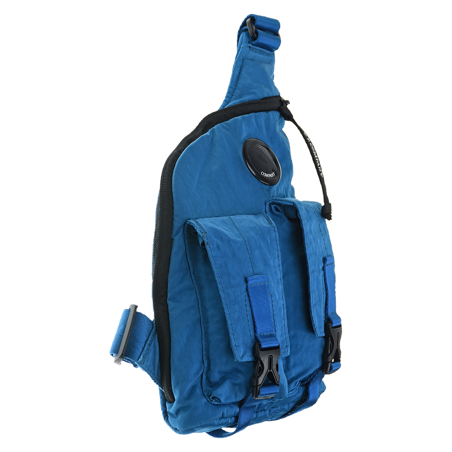 Синяя сумка с черными вставками CP Company детская, размер unica, цвет синий - фото 2